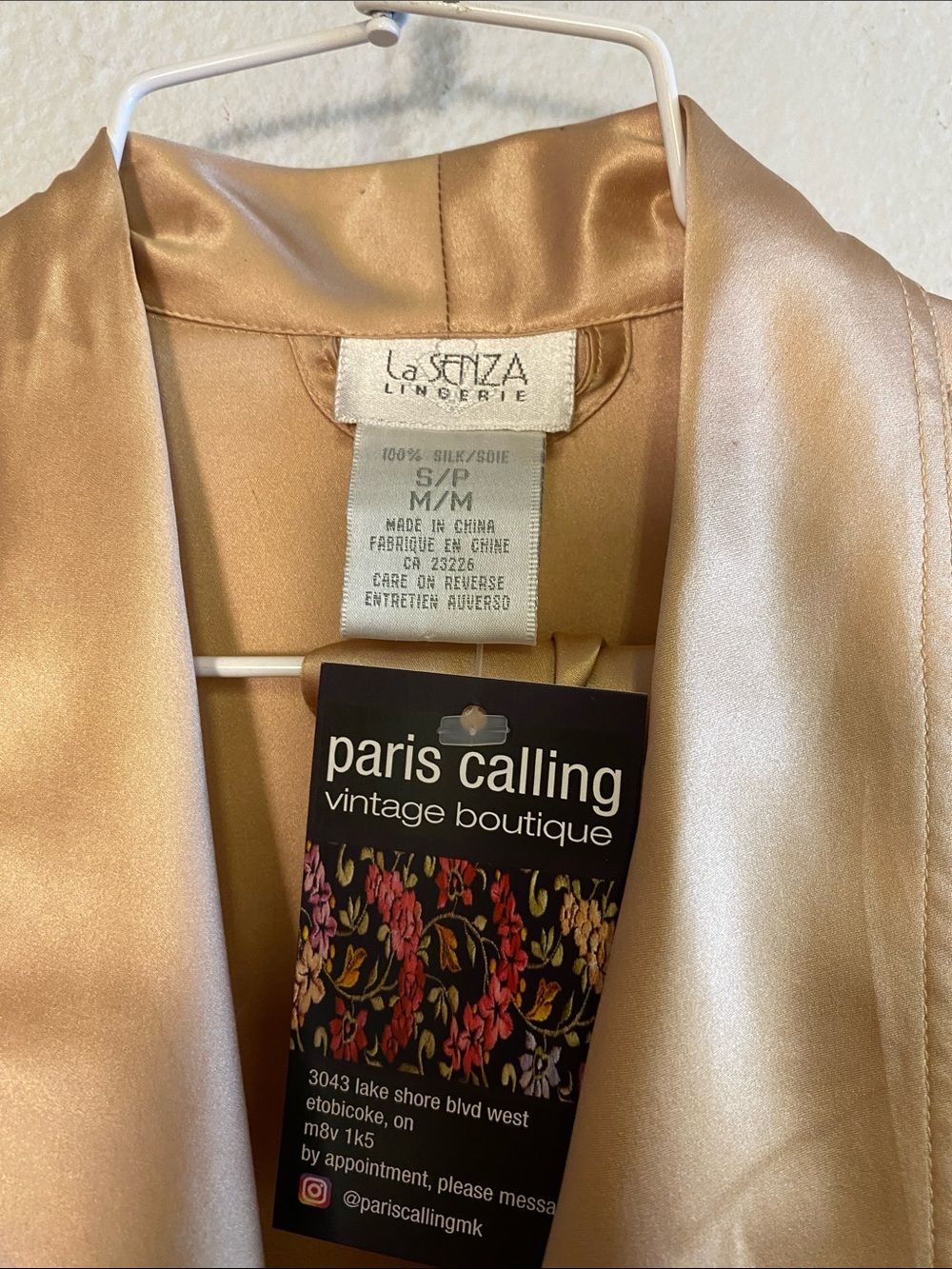Short Silk Robe - Picture 2 of 2